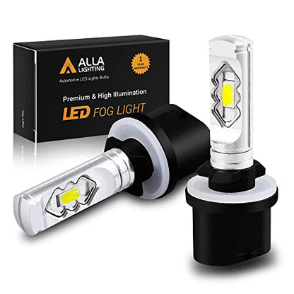Alla Lighting 3800lm 899 880 LED Fog Light Bulbs, Super Bright PG13 Base 884 885 887 893 H27 H32, ETI 56-SMD (8000K Ice Blue) - color: 8000K Ice Blue
