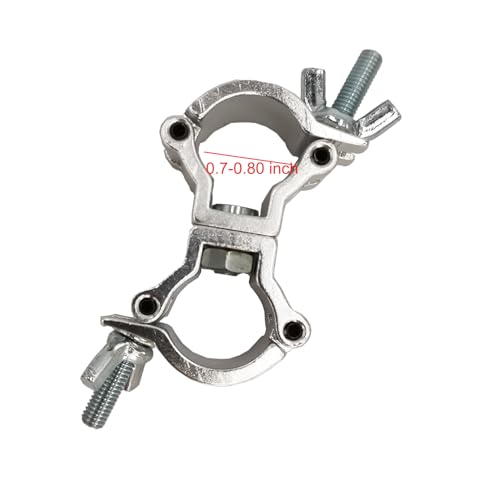 Mini Dual Swivel Coupler Truss Clamp for 0.7-0.8 Inch 18-20mm Tubing 2pcs