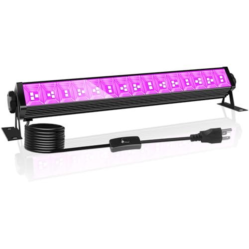 42W LED Black Light Bar for Halloween, Glow in the Dark Party, 1 Pack - size: 1 Pack