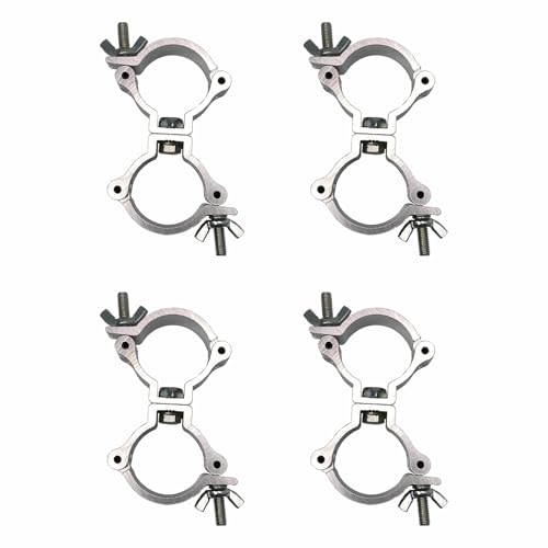 Heavy Duty Aluminum C-Clamp for Stage Lighting - Adjustable 44-50mm (1.73-2 Inches) Scaffolding Truss Clamp, Stage Lighting Equipment Accessory (4 Pack)