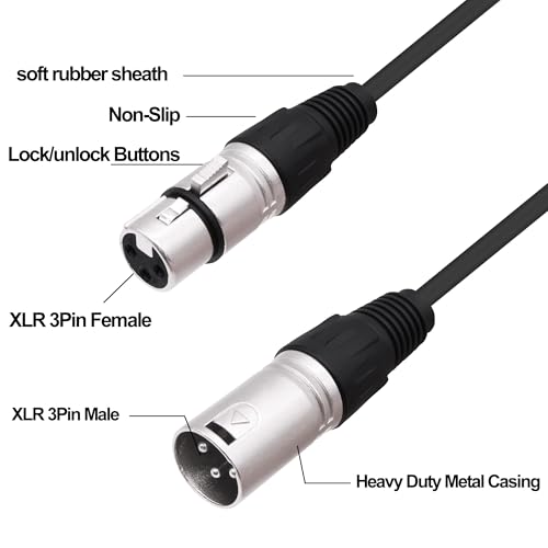 XLR Splitter Audio Y Cable 1 Female to 3 Way Male Adapter 0.6M | XLR Balanced Microphone Audio 1 to 3 Splitter Cord,for Mixer Amplifier Camera - style: 1 female to 3 male