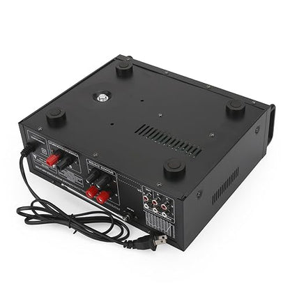 2000W Stereo Audio Amplifier for Home Theater, Car Audio, Karaoke, Party, Outdoor Camping with Multiple Input Modes EQ Mixer, Mic Input, Remote Control, 2.0 Channel