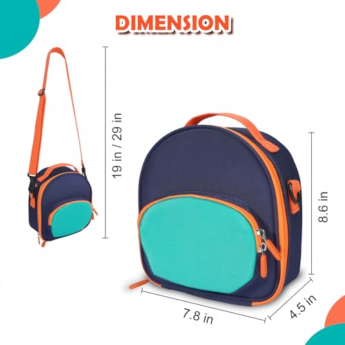 Carrying Case for Yoto Mini 2024 Edition Kids Audio Player & Headphone | Portable Travel Carrier Bag Cover, Up to 30 Cards Storage Box, Handle, Adjustable Strap, Reserved Hole For Cable