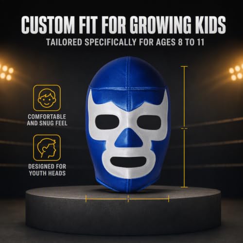 Make It Count (Pick your) Youth Kids Children Lucha Libre Luchador Wrestling Mask (Kids - Fit) - style: Blue Demon