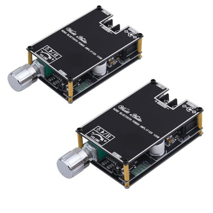 2Pack ZK-1001B Bluetooth Amplifier Board, 100W Mono AMP TWS Mini Amps | Audio Power Amplifier Module with Box Matching for Home Speaker System, Bluetooth/AUX/USB Input, APP Control DC 7-24V - color: Black1 2PCS ZK-1001B