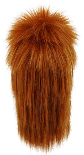 yuehong Long Orange Mullet Wig Spiked Rocker 70s 80s Disco Style Wig | Soft Breathable Heat Resistant Synthetic Fibers Daily Fashion Party Wig