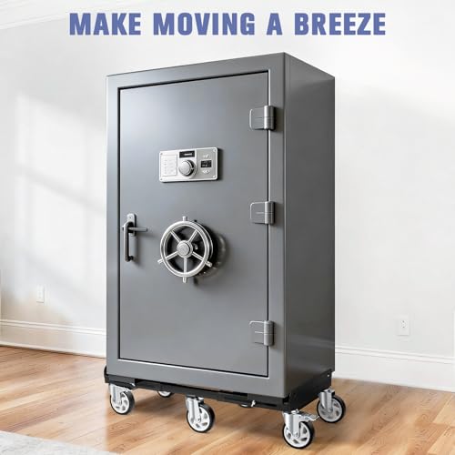 KEDSUM Moving Dolly with 5" All Terrain Wheels, 2000LBS Heavy Duty Dolly Cart with 100% Thicken Steel Frame, Expandable Furniture Dolly Up to 43.7" Wide, Used for Heavy Appliance, Building Materials - size: 5" wheel