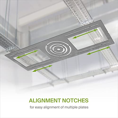 ASD 48 Pack New Construction Mounting Plate Round Hole - 3/4/6 Inch Flat Galvanized Steel Wafer Light Rough in Plate, Universal Light Fixture Mounting Bracket for LED Recessed Lighting - size: 48 Pack