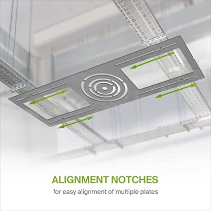 ASD 72 Pack New Construction Mounting Plate Round Hole - 3/4/6 Inch Flat Galvanized Steel Wafer Light Rough in Plate, Universal Light Fixture Mounting Bracket for LED Recessed Lighting - size: 72 Pack