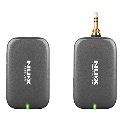 NUX B-7PSM 5.8 GHz Wireless in-Ear Monitoring System Bundle with 2pcs Microfiber Polishing Cloths, Charging Case Included, Stereo Audio transmitting