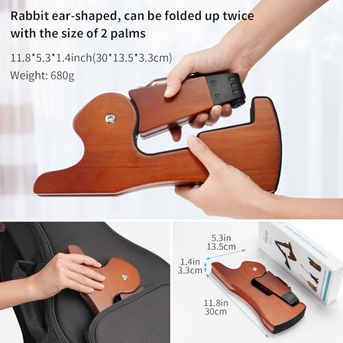 GUITTO Wooden Guitar Stand - Collapsible Electric Bass Guitar Floor Stand Foldable for Acoustic, Banjo,Ukulele - GGS-13 - color: Brown