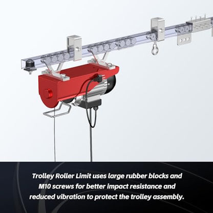 SKTREX Anti-Skid designTrolley Roller Wheels Limit Trolley Assembly Positioning for Unistrut Strut Channel with 1-5/8" Wide and All 1-5/8" or Taller Strut Channel Pack of 4 - style: Anti-slip design Pack of 4