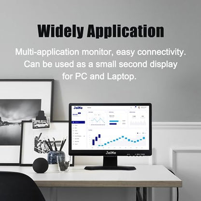 JaiHo 15.6-Inch Professional Security Monitor, 1920x1080P CCTV Screen with Metal Housing, BNC HDMI VGA AV USB, Industrial Display for DVR NVR System, 24/7 Reliable Security Surveillance - color: 15.6 inch 1920×1080