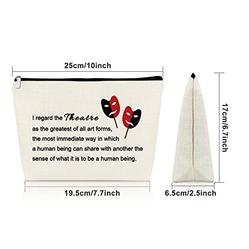 Sazuwu Theatre Drama Makeup Bag - Cosmetic Travel Bag for Actors & Theater Lovers - Appreciation Gift for Dramatists & Birthday, Christmas Gifts - color: Theatre Drama Makeup Bag