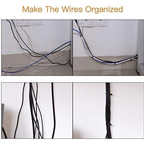 OneLeaf Cable Ties 8 Inch Heavy Duty Zip Ties with 120 Pounds Tensile Strength for Multi-Purpose Use, Self-Locking UV Resistant Nylon Tie Wraps, Indoor and Outdoor Tie Wire.120 Pcs Black - size: 120 Pack - 8 inch 120 Pounds