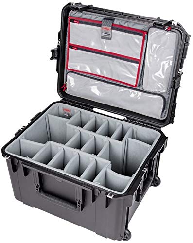 SKB Cases 3i-2217-12PL iSeries 2217-12 Case w/Think Tank Designed Photo Dividers & Lid Organizer, Watertight/Dustproof Injection Molded Outer Shell, (13) Nylex-Wrapped Closed Cell Foam Pads - size: Large