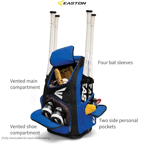 Easton | TRAVELER STAND-UP Wheeled Equipment Bag | Baseball & Softball | Multiple Colors - color: White