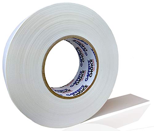 Gaffer Tape Gaffer's Choice Ultra - White Gaffers Tape 2 Inch x 60 Yard - THE Biggest ROLL - Heavy Duty Tape - Easiest to Tear Cloth Tape - color: White