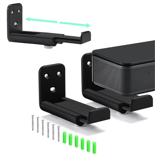 Universal Soundbar WallMount, Adjustable Soundbar Bracket with Hardware Kit