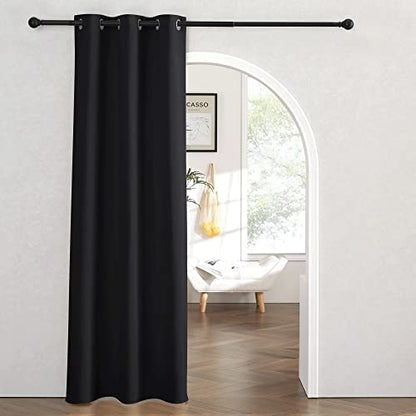 RYB HOME Blackout Curtains for Bedroom Closet Living Room Nursery Dining - color: Black, size: 60"W x 90"L (Pack of 1)