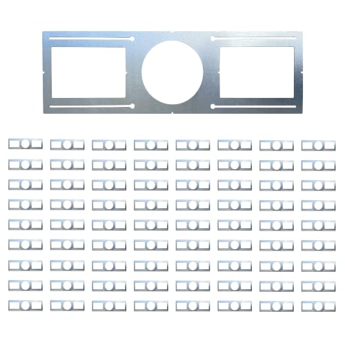 72 Pack New Construction Mounting Plate 6" - Galvanized Steel Slim Rough-in Bracket with Round Hole for LED Recessed Downlight Plate - size: 6