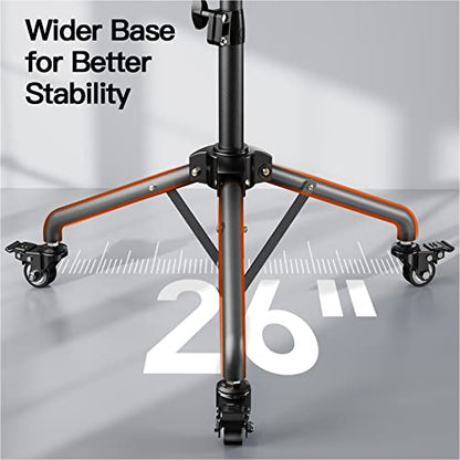 Amada Projector Stand with Wheels, Height Adjustable Rolling Stand with Mouse Tray, Bag Included - Ideal for Laptop, Projector, DJ, Sheet Music - AMPS05 - size: 25-51 inches