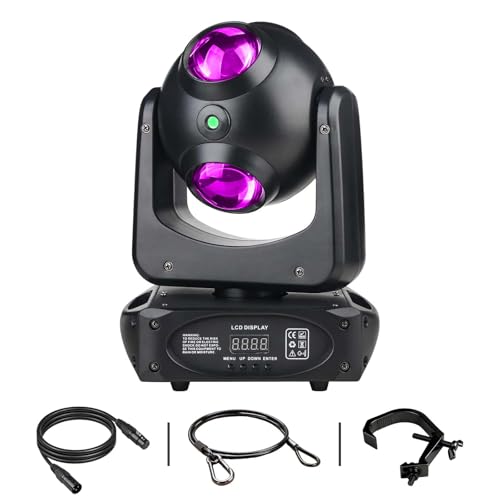 PartyLights 100W Moving Head Light with Beam Effect Scan, Sound Activated for Weddings & Live Events - color: Rotating Ball D