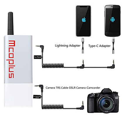48 Channel UHF Wireless Lavalier Lapel Microphone with 2 Transmitters, 1 Receiver for DSLR Camera, XLR Camcorders, PC, Smartphone Mobile Devices, Video,Interview,TV,ENG Vlog YouTube - size: UHF48-2T 1R