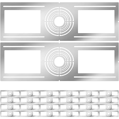 New Construction Mounting Plate, 24PC, 2-3-3.75-4-5-6 Inch, LED Recessed Lighting Housing Plate for New Construction and Remodeling, Shallow Recessed Led Lighting Plate, Rough-in Wafer Light Bracket - size: 24PC