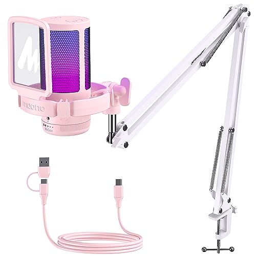 MAONO DGM20S USB Microphone for PC with Clear Voice & Noise Reduction - color: Pink