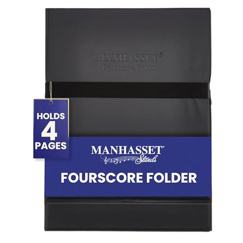 Manhasset 1650 Model #1650 Fourscore Folder, Music Stand Accessory | Fourscore Sheet Music Folder, Multiple Score Pages, Orchestra, Choir, Band, Rehearsals and Performances