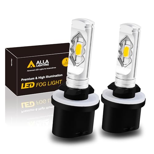 Alla Lighting 3800lm 899 880 LED Fog Light Bulbs, Super Bright PG13 Base 884 885 887 893 H27 H32, ETI 56-SMD (3000K Golden Yellow) - color: 3000K Golden Yellow