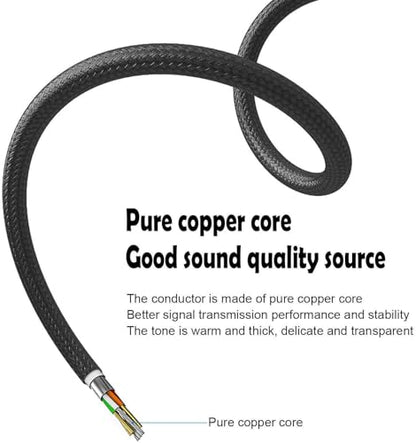 DIGITNOW 3.5mm 1/8" TRS to Dual 6.35mm 1/4" TS Mono Stereo Y-Cable Splitter Cord for Smartphone, Computer, CD Player, Speakers and Home Systems Amplifier, 6.6Ft - size: 6.6ft