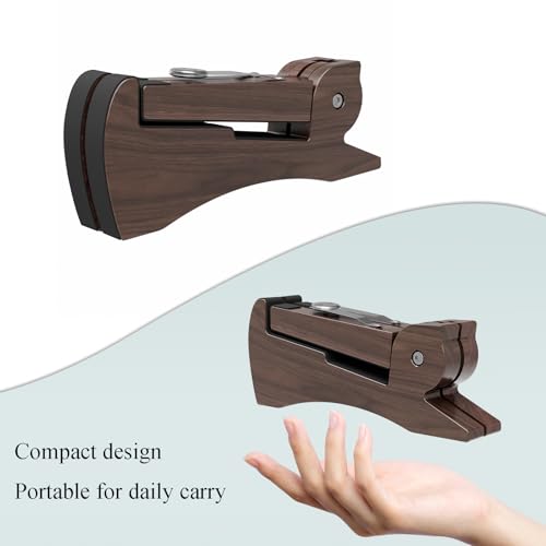DIDA Lightweight Foldable A- Frame Plastic Guitar Stand for Acoustic, Electric Guitars, Ukulele, Guitar Stand Floor, Portable Travel Stand, Single Guitar Holder (Black Walnut) - color: Black Walnut