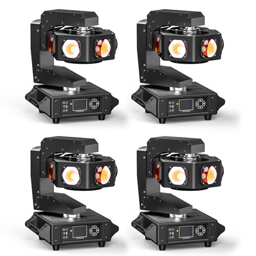 Moving Head DJ Light XYZ Three-Axis Linkage 6X40W RGBW LED Stage Lighting Beam Lights Spotlight 14/16 CH Wash Light with DMX and Sound Activated for Church Wedding Parties Live Show Bar -4PCS - color: 4 Pack