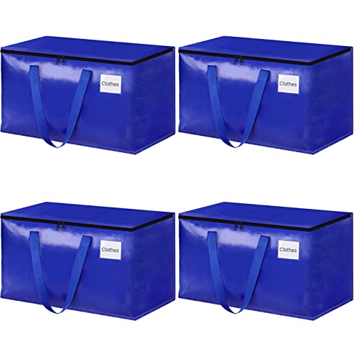 StorageRight Moving Bags, Moving Boxes, 93L 4-Pack Sotrage Bags Totes, Blue - color: Blue, size: 4 Pack