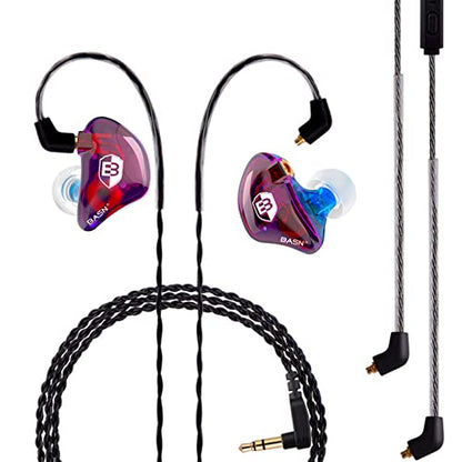 BASN Bsinger Pro in Ear Monitor Headphone,Dual Drivers Musicians IEM Earbud - color: Colorful