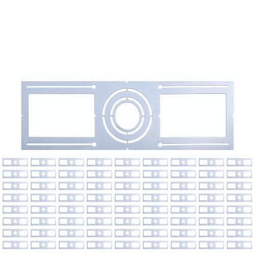 72 Pre-Cut New Construction Mounting Plate 3" 4" 6" - Galvanized Steel Slim Rough-in Bracket with Round Hole for LED Recessed Downlight Plate - size: Pre Cut Multi 3,4,6