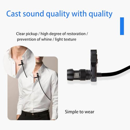YXG Lavalier Microphone Lapel Microphone, Heart Shaped Directional Condenser mic Compatible with Shure Wireless Bodypack Transmitter, with 1.45m Cable Mini XLR 4 Pin TA4F Plug