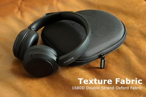 Ginsco Case Compatible with JBL Tune 510BT Bluetooth Headphones, with JBL Tune 520BT/670NC Live 460NC/Junior 320, with Sony WH-CH520/510, Travel Carrying Headphone Case for On Ear Headphones (Black) - color: Black
