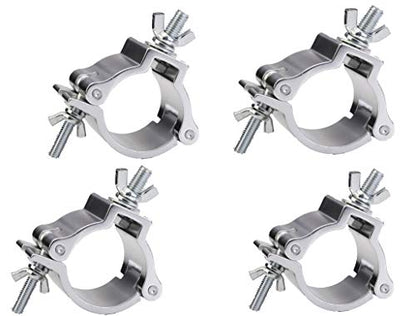 DragonX O-Clamp 4 Pack | Heavy Duty 2-Inch Lighting Truss Clamp, 220 lb Load Capacity | Professional Stage Light Clamps for DJ Lights, Moving Heads, Clubs & Theaters
