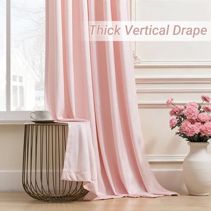 Pinch Pleated Baby Pink Velvet Curtains 84 inch Length 2 Panel Set for Living Room Modern Elegant Plush Velvet Luxury Fabric Room Darkening Window Drapes Nursery Girls Bedroom Curtain Light Pink - color: Baby Pink, size: 40"W x 84"L (Pack of 2)