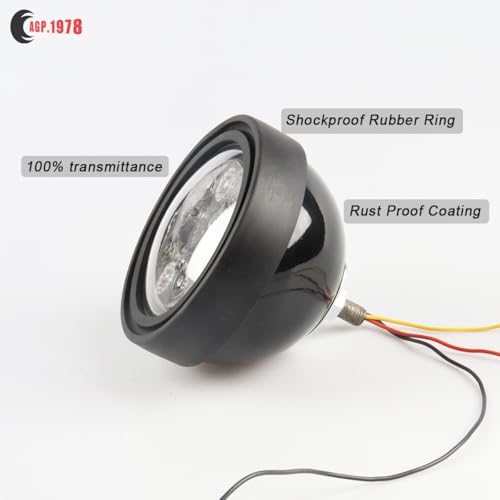 Par 36 LED Tractor Work Light Replace OEM: 267185, 70267185 Compatible with John Deere 1020, 1520, 1530, 2010, 2020 with Rubber Housing (Hi-Lo Beam / 24W) - style: Hi-Lo Beam / 24W