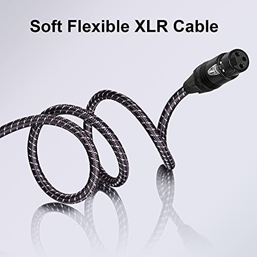 XLR Cables for Microphone 6 Feet 6 Packs，3 Pin XLR Male to Female | Premium Anti-Tangling Balanced 3 Pin XLR Male to Female Patch Cords for Mic DJ Recroding, Shielded, Noiseless, 22AWG - size: 6-Pack 10ft
