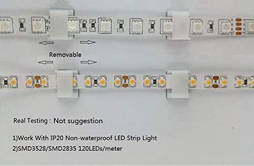 Threetwofour Strip Light Clips for 8-10mm Width Cable Clips Wire Holder | Self Adhesive LED Strip Clips LED Tape Light Mounting Clips Cable Clips For Dash Cams Network Cables - color: White