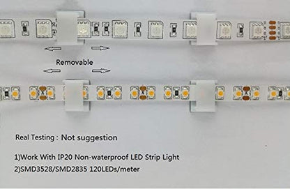 Threetwofour Strip Light Clips for 8-10mm Width Cable Clips Wire Holder | Self Adhesive LED Strip Clips LED Tape Light Mounting Clips Cable Clips For Dash Cams Network Cables - color: White