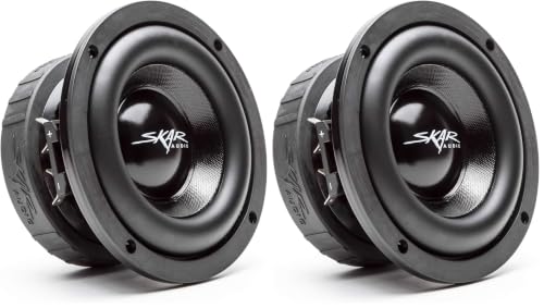 Skar Audio EVL-65 D2 6.5" 400 Watt Max Power Dual 2 Ohm Car Subwoofer (Pack of 2) - size: 6.5" - Dual 2 Ohm (Pack of 2)