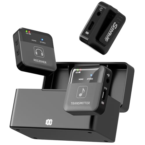 SINWE Wireless in-Ear Monitor System, 2.4GHz IEM with Charging Case | 30H Battery Life, 24bit/48kHz HD Audio, Auto-Pairing 1 TX to 2 RX, OTG Support for Studio, Live, Stage, Church & Band - size: 1 TX → 2 RX