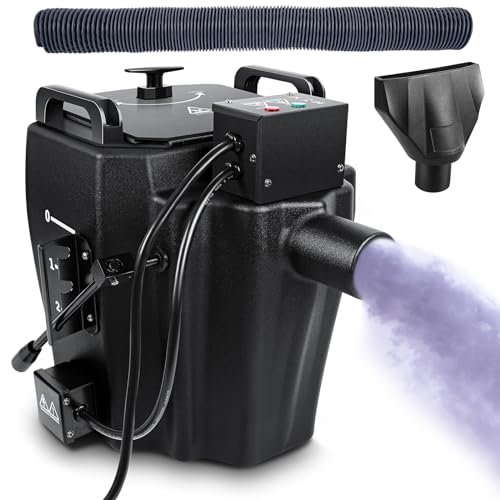 3500W Dry Ice Fog Machine, Low Lying Fog Machine with Adjustable Nozzle, Dry Ice Machine for Smoke Effects Wedding Party Events Stage Concert Club Dance Black 1Pack