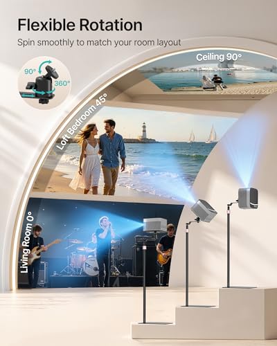 Projector Floor Stand Adjustable Mount Steel Base 35"-48"Heavy-Duty | 1/4'' Screw, Supports Projector & Camera, For Home Office Outdoor, Height Adjustable Range 35"-48", Stable Steel Base
